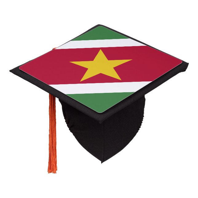 Toque De Diplômé Drapeau surinamais (Incliné)