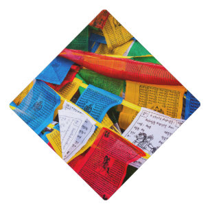 Toque De Diplômé Drapeaux de prière tibétains colorés - Tibet