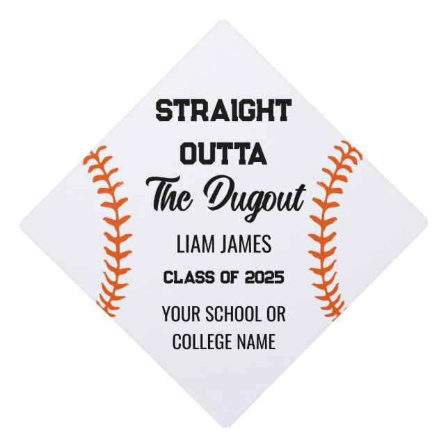 Toque De Diplômé Drôle Classe de 2025 Baseball Blanc (Devant)