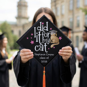 Toque De Diplômé Drôle diplômé je l'ai fait pour mon chat noir