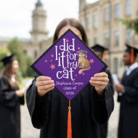 Drôle diplômé je l'ai fait pour mon chat Violet Di