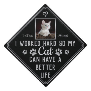 Toque De Diplômé Drôle j'ai travaillé dur ainsi mon chat peut avo
