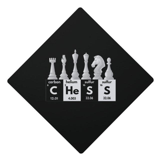 Toque De Diplômé Drôle Joueur d'échecs Jeu Tableau Périodique Cadea (Devant)