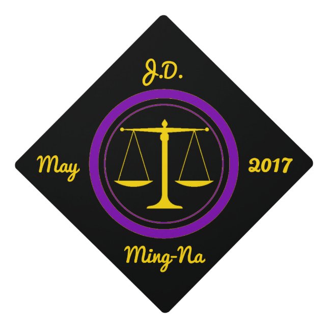 Toque De Diplômé Échelles juridiques de symbole de fierté faite sur (Devant)