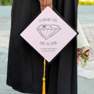 Toque De Diplômé Éclat de fille de diamant personnalisé