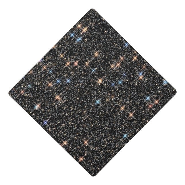 Toque De Diplômé Élégant cool de Parties scintillant noire (Devant)