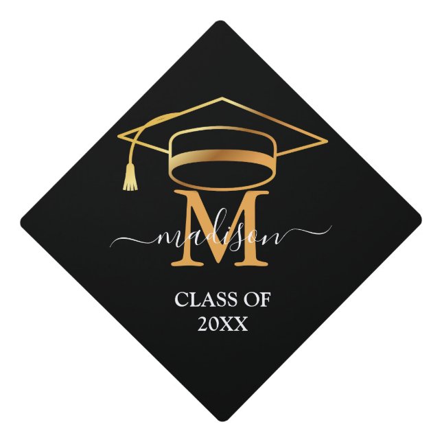 Toque De Diplômé élégant or (Devant)
