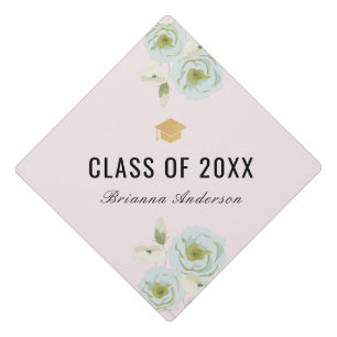 Toque De Diplômé Élégant Rose gris bleu rose pâle