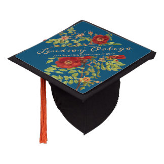 Toque De Diplômé Élégant Rose sauvage Script personnalisé Graduatio