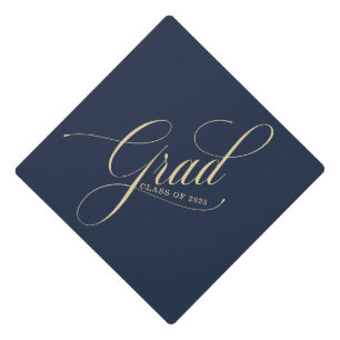 Toque De Diplômé Élégant script or moderne