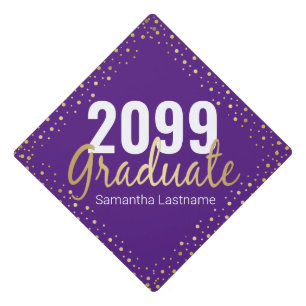 Toque De Diplômé Élégant Tassel de la Confetti d'or