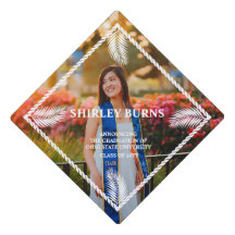 Élégant Tropical Leave Graduation Tassel Topper