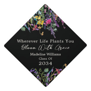 Toque De Diplômé Élégante Fleur Fleur sauvage Avec grâce