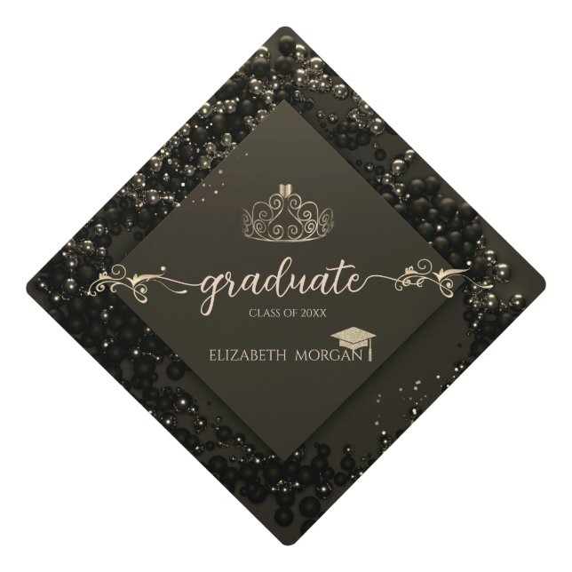 Toque De Diplômé Elégante Parties scintillant Conffeti Tiara Partie (Devant)