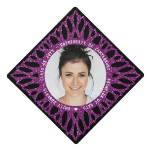 Toque De Diplômé Elégante Parties scintillant violette moderne phot