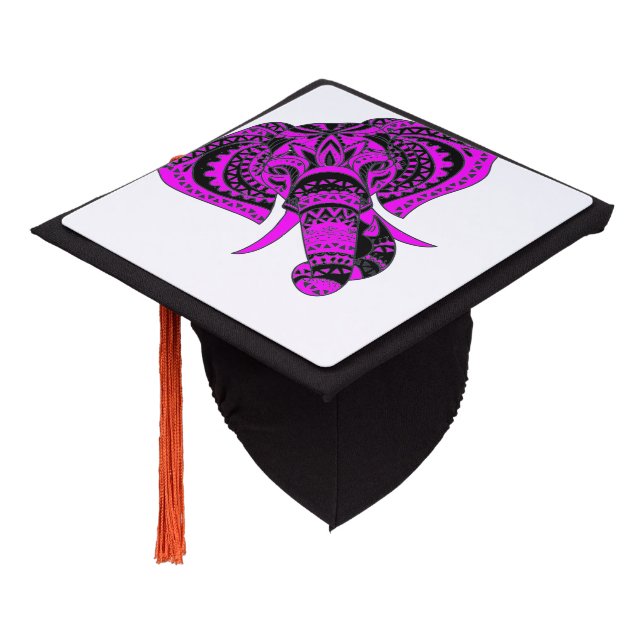 Toque De Diplômé Eléphant pourpre (Incliné)