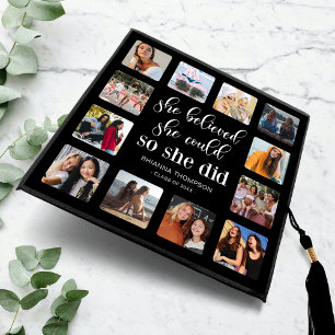 Toque De Diplômé Elle Croit Photo Collage Graduation Cap Topper