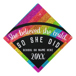 Toque De Diplômé Elle Croyait Qu'Elle Pouvait Arc-En-Ciel Parties s