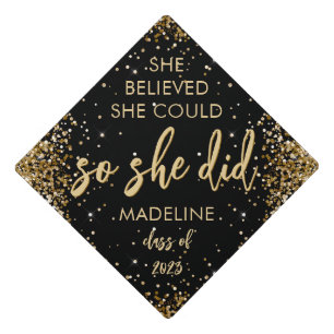 Toque De Diplômé Elle Croyait Qu'Elle Pouvait Faire Parties scintil