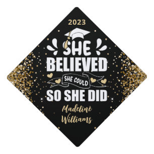 Toque De Diplômé Elle Croyait Qu'Elle Pouvait Faire Parties scintil