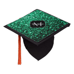 Toque De Diplômé Emerald Green fausse parties scintillant scintille
