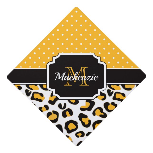 Toque De Diplômé Empreinte de léopard (Devant)
