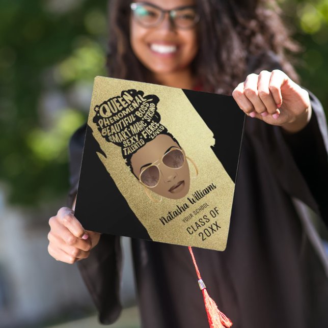 Toque De Diplômé Encouragement des femmes noires, AVC D'Or, Diplôme (Créateur téléchargé)