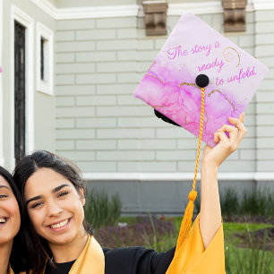 Toque De Diplômé Encre alcoolique de luxe dorée pailletée Élégante