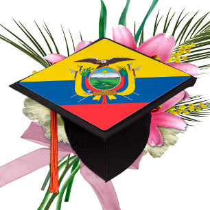 Toque De Diplômé Equateur & Equateur Drapeau - Étudiants / Universi