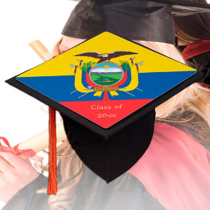 Toque De Diplômé Equateur & Equateur Drapeau - Étudiants / Universi