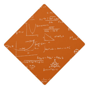Toque De Diplômé Équations et graphiques mathématiques orange de re