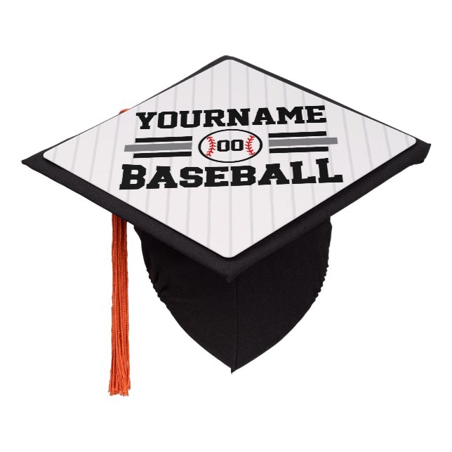 Toque De Diplômé Équipe de joueurs de baseball rétro personnalisés  (Incliné)