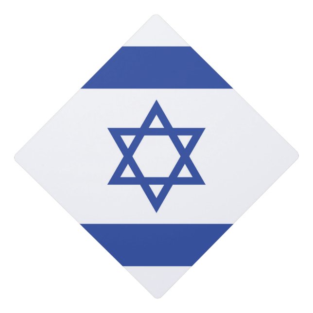 Toque De Diplômé Etat d'Israël Drapeau, Étoile de David Juifs (Devant)