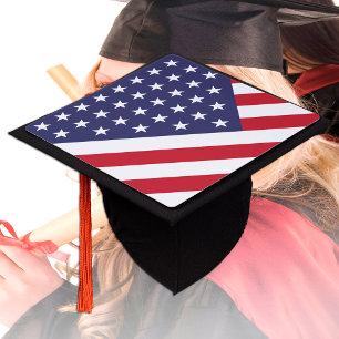 Toque De Diplômé États-Unis et États-Unis Drapeau - Étudiants /Univ