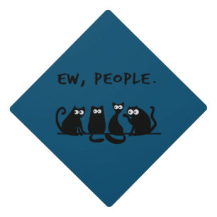 Toque De Diplômé Ew Les Gens Sont Drôles Chats Noirs Meowy
