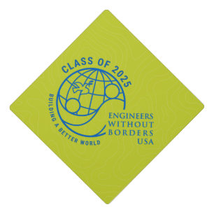 Toque De Diplômé EWB-USA Graduation Casquette Topper Classe de Neon