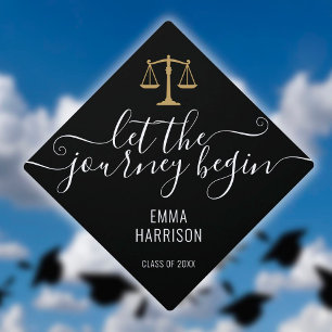 Toque De Diplômé Faculté de droit, que le voyage commence, noir et