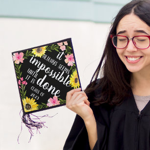 Toque De Diplômé Faire l'impossible   Année de classe personnalisée