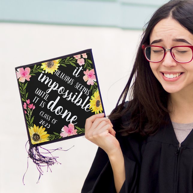 Toque De Diplômé Faire l'impossible | Année de classe personnalisée (Créateur téléchargé)