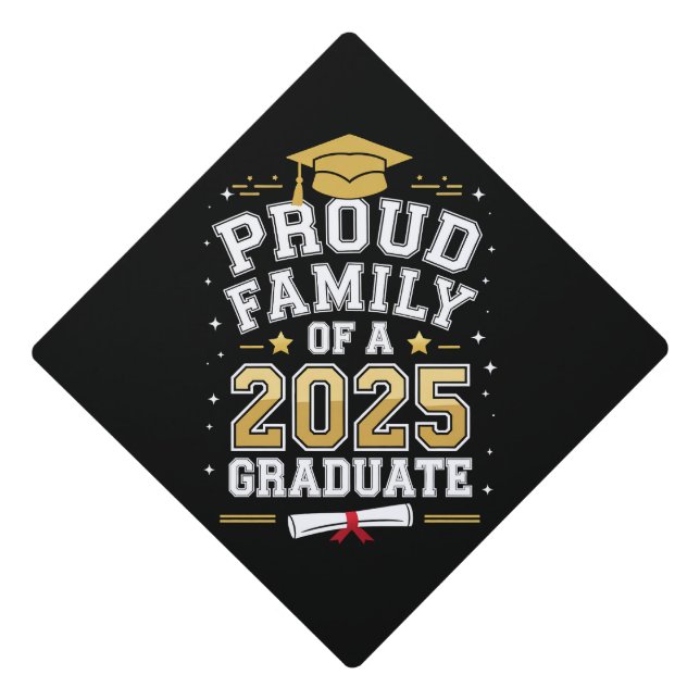 Toque De Diplômé Famille Fière D'Un Diplôme De 2025 (Devant)