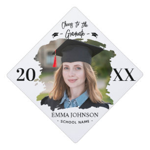 Toque De Diplômé Félicitations au diplômé Photo personnalisée Nom F