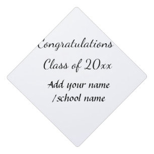 Toque De Diplômé Félicitations classe d'ajouter le nom d'année scol