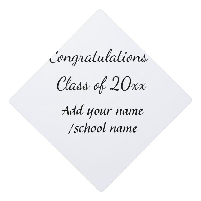 Toque De Diplômé Félicitations classe d'ajouter le nom d'année scol (Devant)