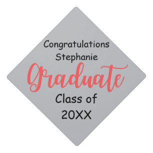 Toque De Diplômé Félicitations personnalisées Année de diplômé Nom