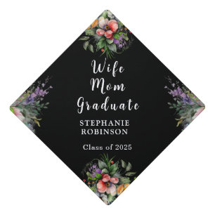 Toque De Diplômé Femme Maman Diplômée Élégant Floral