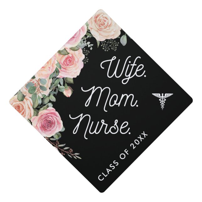 Toque De Diplômé Femme Maman Infirmière École de soins infirmiers M (Devant)