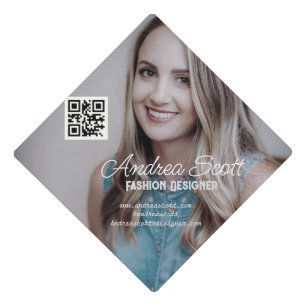 Toque De Diplômé Femme patronne d'entreprise ajouter photo nom q r 