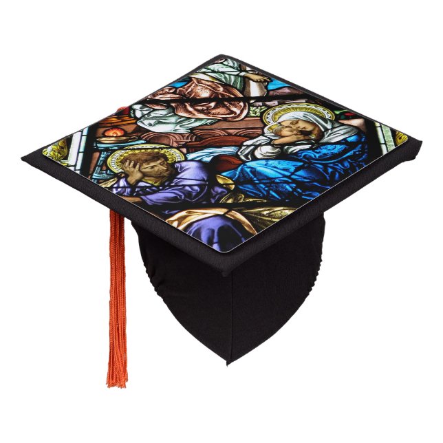 Toque De Diplômé Fenêtre en verre tendu de Jésus (Incliné)