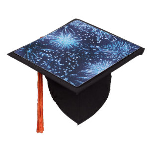 Toque De Diplômé Feu d'artifice fête le bleu collège