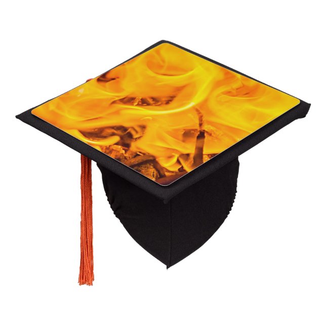Toque De Diplômé Feu et flammes (Incliné)